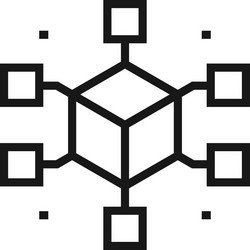data structure flat line web icon concept vector image