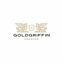 griffin coat arms logo icon Vector Image