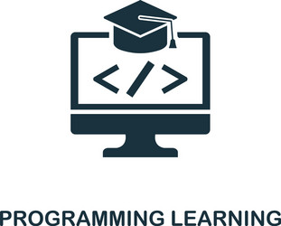 Programming learning icon creative element design vector