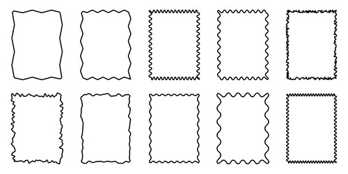 set of rectangular frames vector image