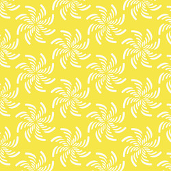 white propeller abstract pattern on yellow vector image