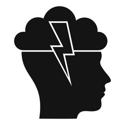 brainstorming icon simple focus vision vector