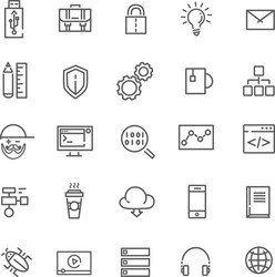 Code Icon Set - Programming vector image