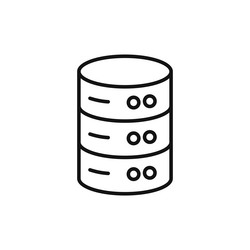 database icon set cylinder server data storage vector image