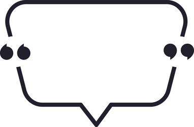 empty rectangular speech bubble with quotation vector image