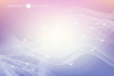 Geometric abstract background with connected line vector