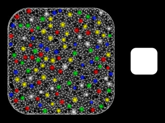 glitter hatched net rounded square icon vector image