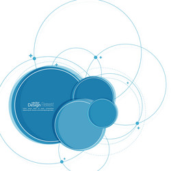 Overlapping Circles & Dots Background vector image