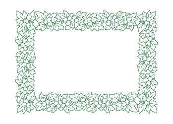 ribes line pattern rectangular frame ornament vector image