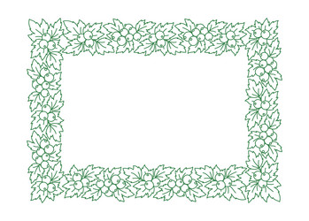 ribes line pattern rectangular frame ornament vector