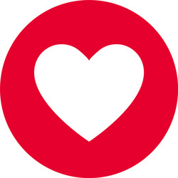 Heart icon sign love or like isolated social vector