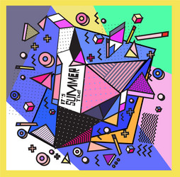 Triangle geometric forms for summer design event vector