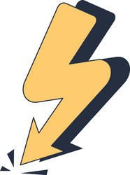 zigzag pointed dynamic arrow vector image