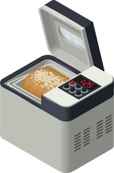 Bread maker icon isometric style vector