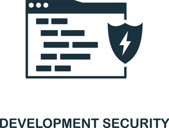 Development security icon creative element design vector