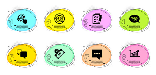 quickstart guide blog and chart icons set graph vector