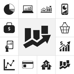 set of 12 editable logical icons includes symbols vector image