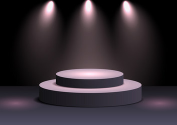 spotlight display background with empty vector image