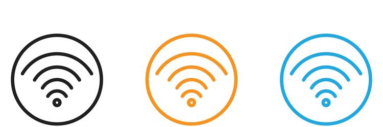 wifi icon logo set collection for web app ui vector image