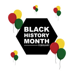 Black history month design template vector