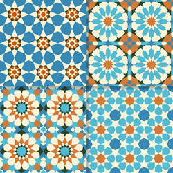 Moroccan Geometric Patterns vector image