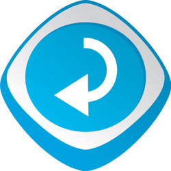 Restart refresh glossy color app icon button game vector