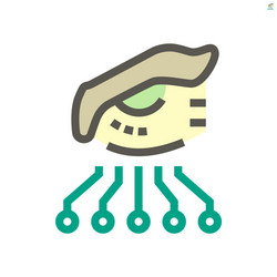 Computer chip processor or microchip technology vector