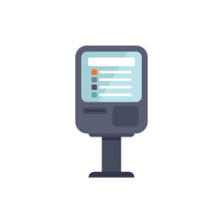 information kiosk displaying interactive menu vector image