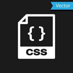 white css file document icon download button vector image