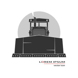 Bulldozer icon vector