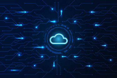 cloud internet data storage database vector image