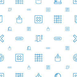 Exit icons pattern seamless white background vector