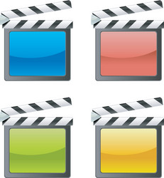 Movie clapper vector