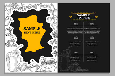 Template different types cocktail for menu vector