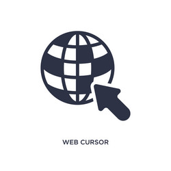 web cursor icon on white background simple vector image
