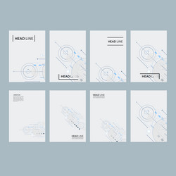 abstract background with connection shapes vector image