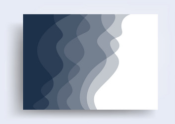 dark color wave banner design with shadow vector image