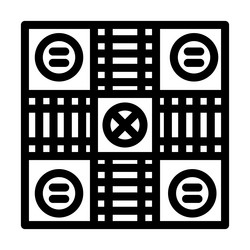 ludo board table line icon vector