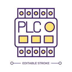programmable logic controller rgb color icon vector image