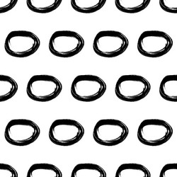 seamless pattern with sketch circles shape vector image