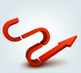 Red spiral arrow 3d Royalty Free Vector Image - VectorStock