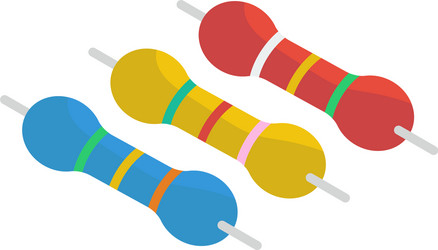 Computer resistor icon outline electrical circuit Vector Image