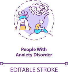 people with anxiety disorder concept icon vector