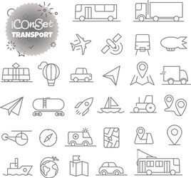 simple icons collection web and mobile app vector image