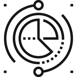 big data flat line web icon concept vector image
