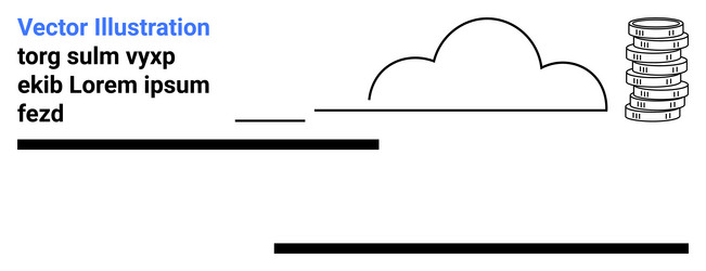 cloud computing with data storage stacks vector image