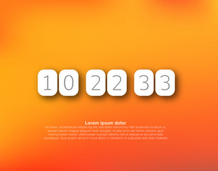 Countdown timer clock counter vector