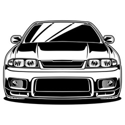 Custom muscle car front view concept Royalty Free Vector