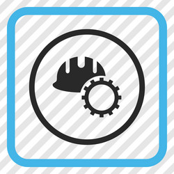 development hardhat icon in a frame vector image
