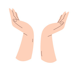 Hand flat icon greeting gesture Royalty Free Vector Image
